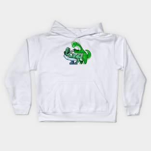 TREX at Brachiosaurus dentist Kids Hoodie